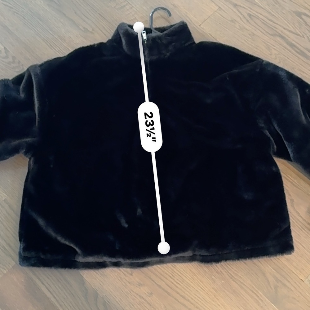 A New Day faux fur quarter zip, black Medium M soft y2k I - Picture 5 of 7